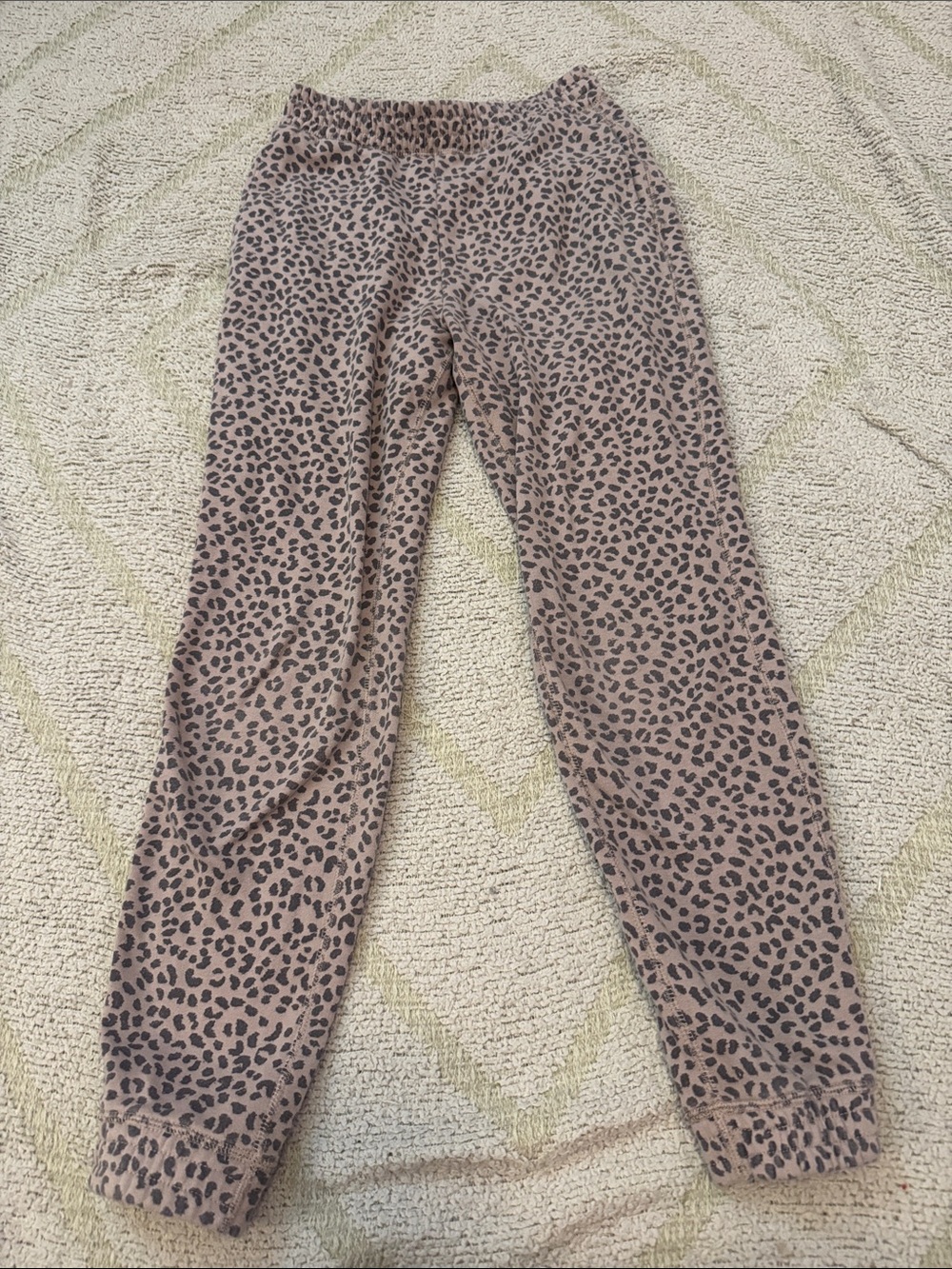 Abercrombie & Fitch Soft AF Leopard Jogger Sweatpants Brown Women’s Small